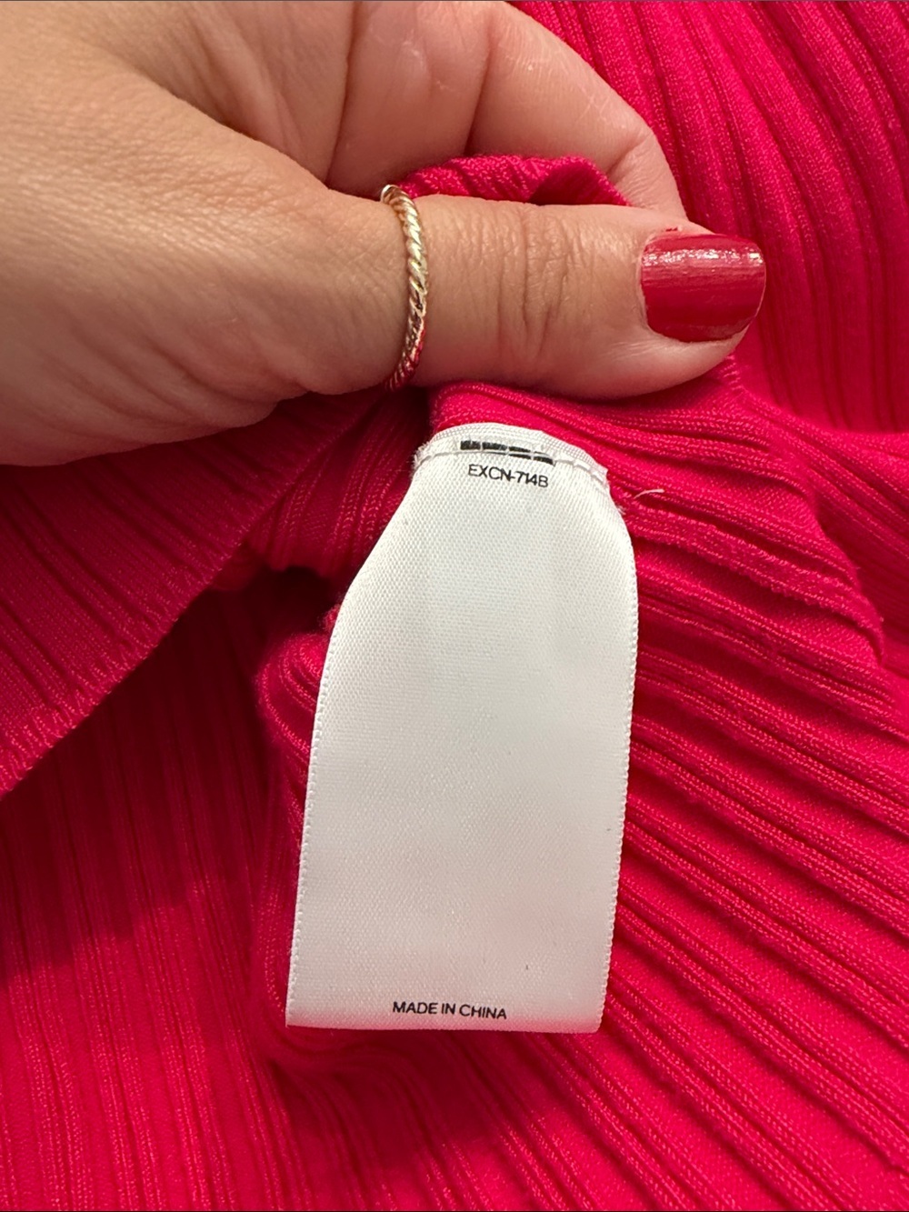 Express Fuchsia Ribbed Crewneck Sweater - Picture 5 of 6